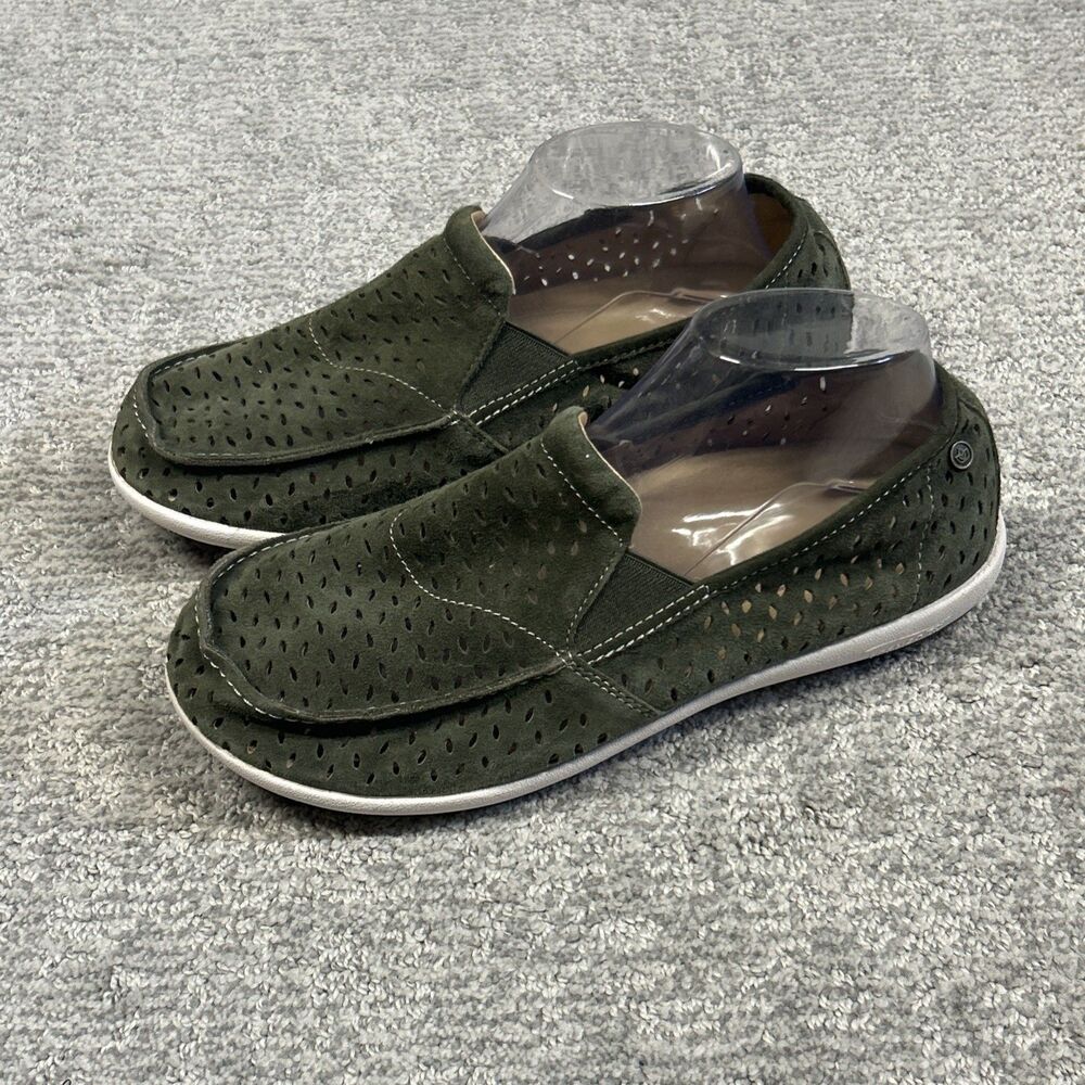 Spenco Shoes Womens 9 Equinox Orthotic Suede Slip-On Green Flats Comfort